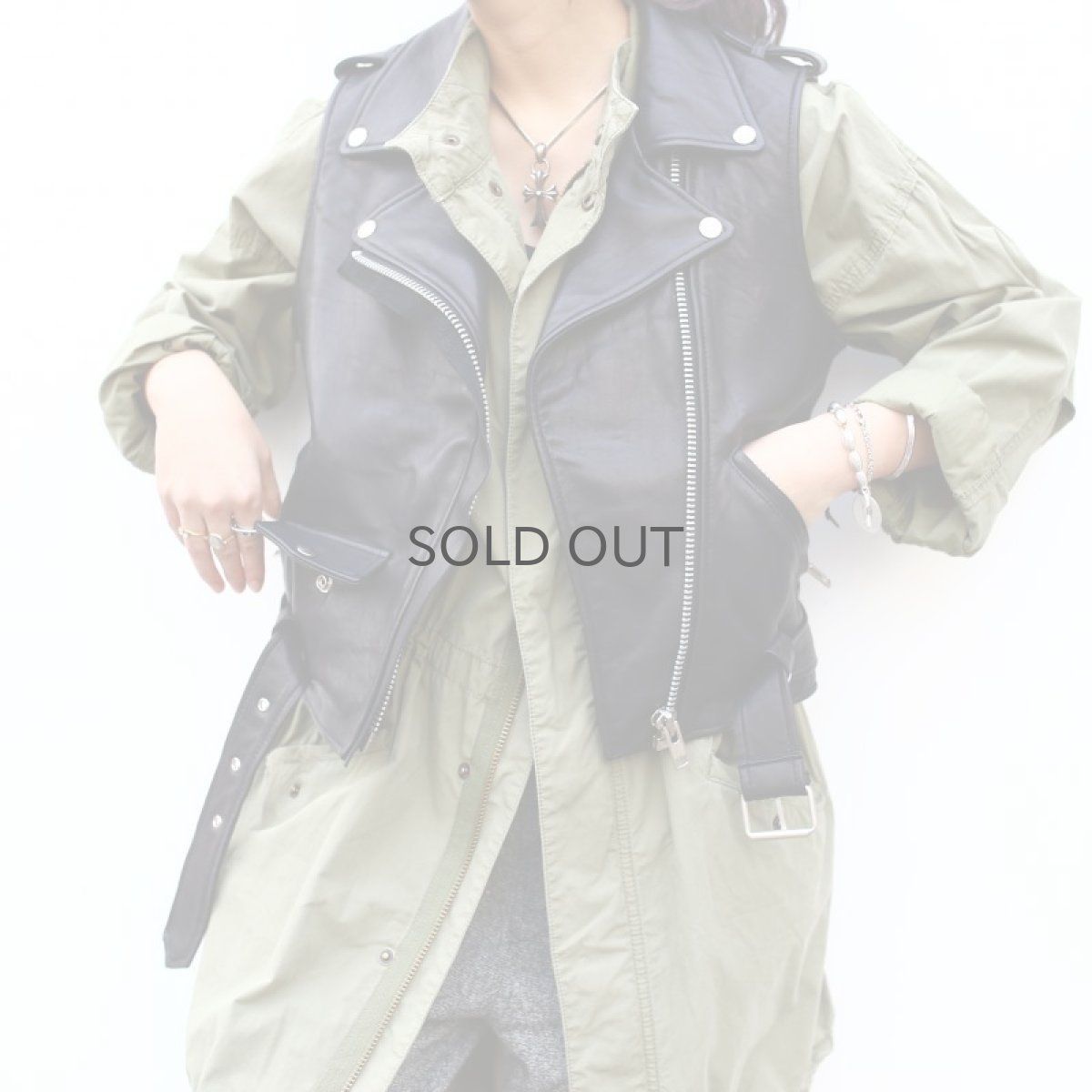 画像2: 【Wiz&Witch】- "WICCA" LAMB LEATHER RIDERS VEST (2)