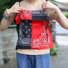 画像2: 【Wiz&Witch】BANDANA CAMISOLE / RED×BLACK (2)