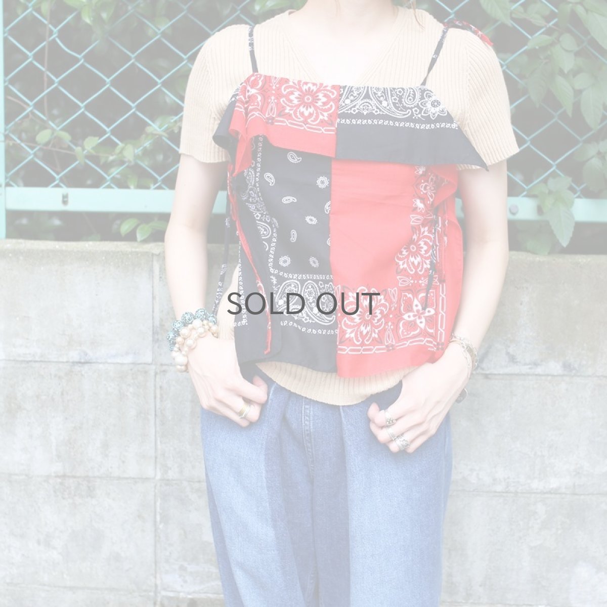 画像6: 【Wiz&Witch】BANDANA CAMISOLE / RED×BLACK (6)