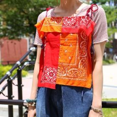 画像2: 【Wiz&Witch】BANDANA CAMISOLE / ORANGE×RED (2)