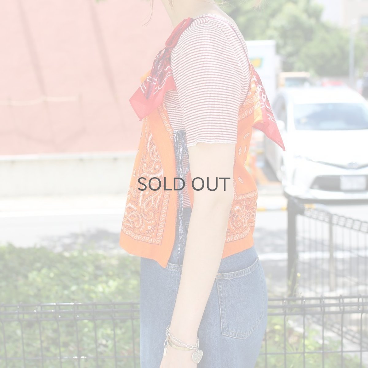 画像8: 【Wiz&Witch】BANDANA CAMISOLE / ORANGE×RED (8)