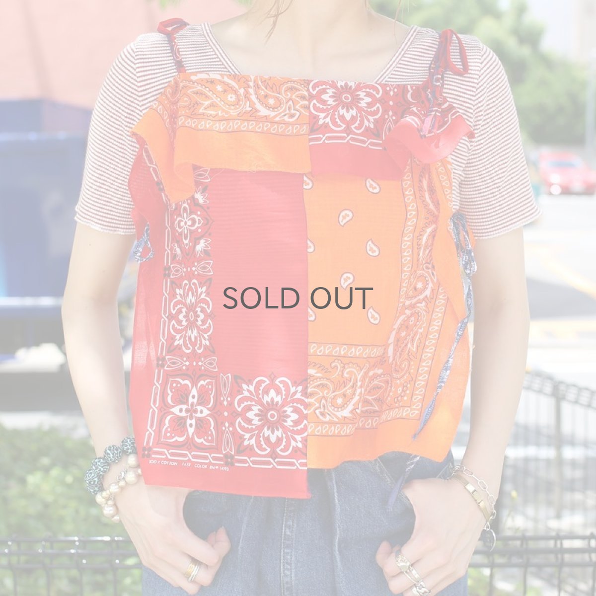 画像7: 【Wiz&Witch】BANDANA CAMISOLE / ORANGE×RED (7)