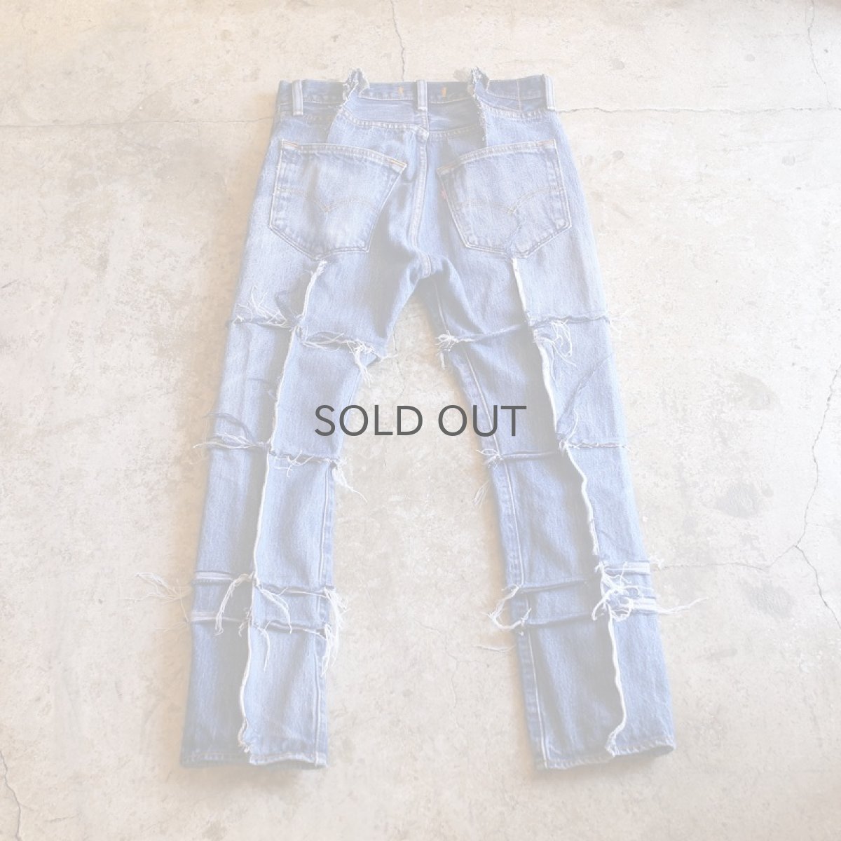 画像2: 【Wiz&Witch】DIRTY BEAUTIFUL "NOMAD" BLUE DENIM PANTS (2)