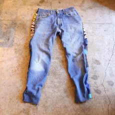 画像2: 【Wiz&Witch】 "UNITED" FOX RACING DENIM PANTS (2)