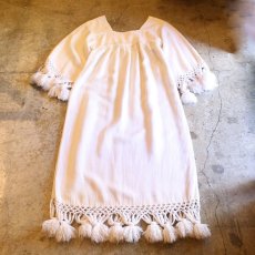 画像2: VINTAGE TASSEL DESIGN DRESS (2)