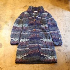 画像1: ARTISTIC DESIGN KNIT CARDIGAN (1)