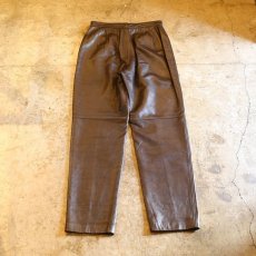 画像2: LEATHER DESIGN PANTS / W28 (2)