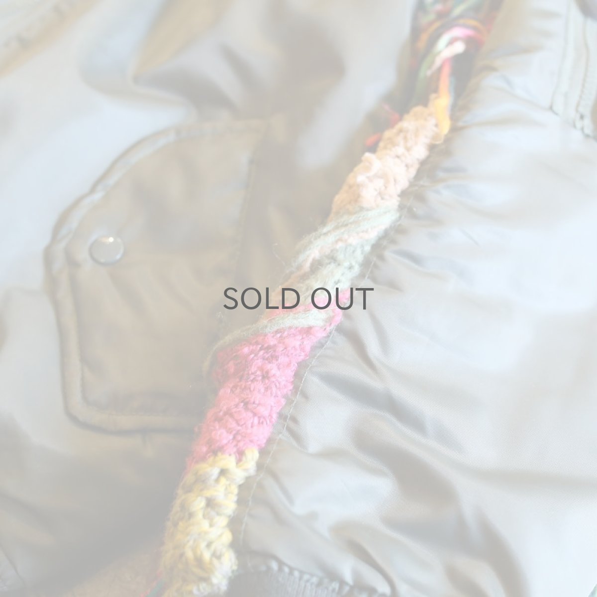 画像4: 【Wiz&Witch】"UNITED" FRINGE KNIT SLEEVE MA-1 (4)