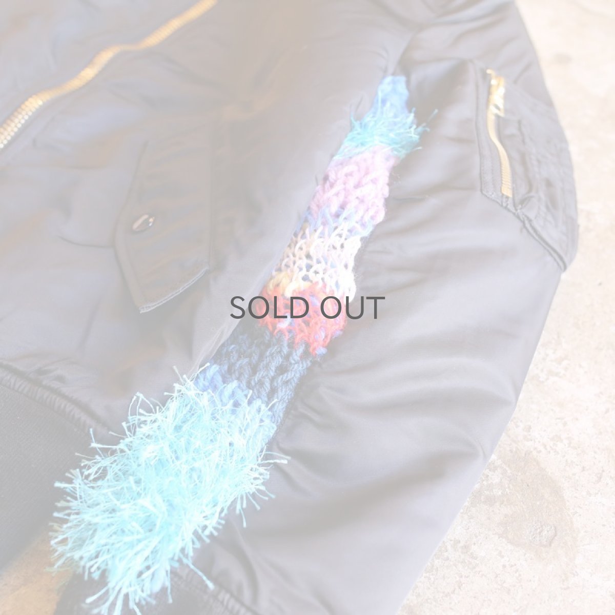 画像4: 【Wiz&Witch】"UNITED" ONE SIDE KNIT SLEEVE MA-1 (4)