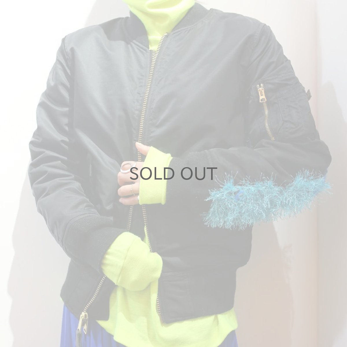 画像8: 【Wiz&Witch】"UNITED" ONE SIDE KNIT SLEEVE MA-1 (8)