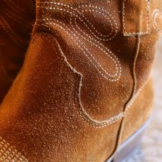 画像4: SUEDE LEATHER SHORT WESTERN BOOTS / 6M (4)