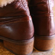 画像5: REAL FUR DESIGN LEATHER BOOTS / 6.5 (5)