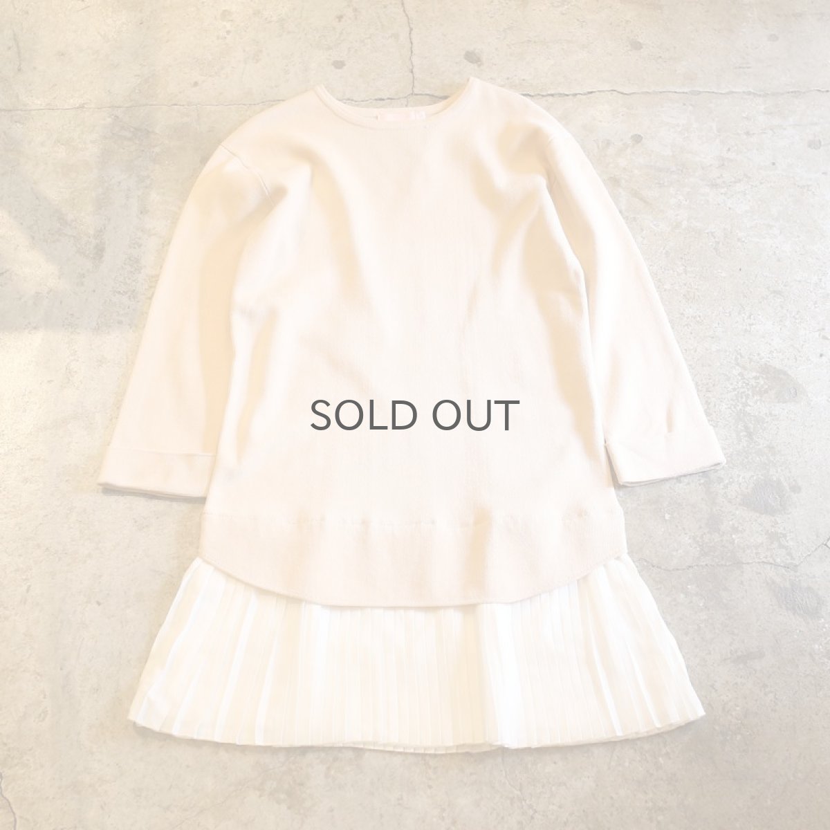 画像1: PLEATED DOCKING DESIGN TOPS / S (1)