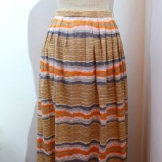 画像7: 1970's VINTAGE ALL OVER PATTERN DESIGN SKIRT / W27 (7)