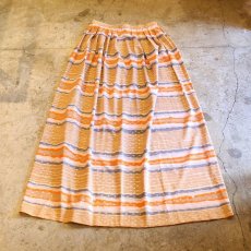 画像1: 1970's VINTAGE ALL OVER PATTERN DESIGN SKIRT / W27 (1)