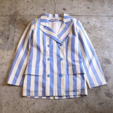 画像1: STRIPE DESIGN TAILORED JACKET / Ladies S~M (1)