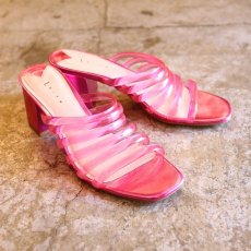 画像1: CLEAR DESIGN HEEL SANDAL / 8 (1)