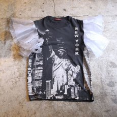 画像1: 【Wiz&Witch】"UNITED" FRILL SLEEVE TEE / OS (1)