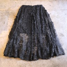 画像2: BOTANICAL DESIGN MESH SKIRT / W24~W30 / MADE IN USA (2)