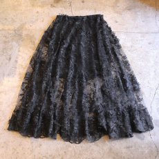 画像1: BOTANICAL DESIGN MESH SKIRT / W24~W30 / MADE IN USA (1)