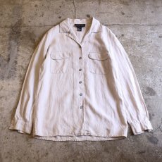 画像1: LINEN DESIGN L/S SHIRT / Ladies S (1)