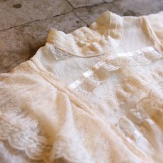 画像3: 1970's VINTAGE LACE DESIGN BLOUSE / Ladies S (3)