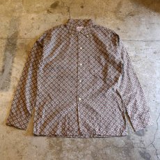 画像1: VINTAGE ALL OVER PATTERN L/S SHIRT / Mens S (1)