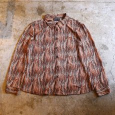 画像1: ALL OVER PATTERN DESIGN SHIRT / Ladies L (1)