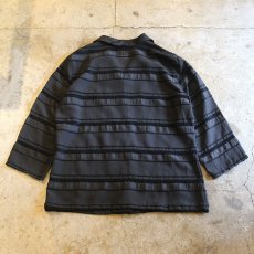 画像2: BORDER DESIGN O/C SHIRT / Ladies M (2)