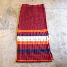 画像2: 【FREE PEOPLE】BORDER DESIGN SKIRT / W27~ (2)