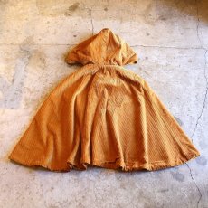 画像2: 1970's VINTAGE CORDUROY HOODY PONCHO / FREE (2)