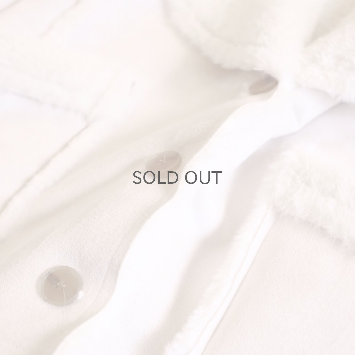 画像4: 【Wiz&Witch】"THE U.K" FAUX MOUTON BUFFALO SHORT COAT / WHITE (4)