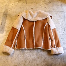 画像2: 【Wiz&Witch】"THE U.K" FAUX MOUTON BUFFALO SHORT COAT / BROWN (2)