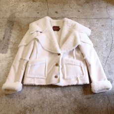 画像1: 【Wiz&Witch】"THE U.K" FAUX MOUTON BUFFALO SHORT COAT / WHITE (1)
