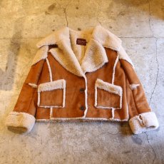 画像1: 【Wiz&Witch】"THE U.K" FAUX MOUTON BUFFALO SHORT COAT / BROWN (1)