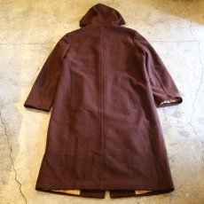 画像2: LINING CHECK DESIGN HOODIE COAT / Ladies M (2)