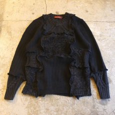 画像1: 【Wiz&Witch】"UNITED" PATCHWORK KNIT / OS (1)