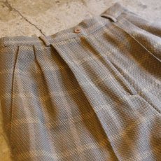 画像3: 2TUCK DESIGN CHECK PANTS / W27 / MADE IN ITALY (3)