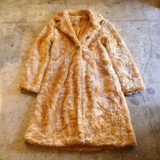 画像1: FAUX FUR DESIGN COAT / Ladies S / MADE IN USA (1)