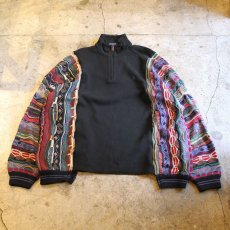 画像1: 【Wiz&Witch】"UNITED" TWO FACE HALF ZIP KNIT / OS (1)