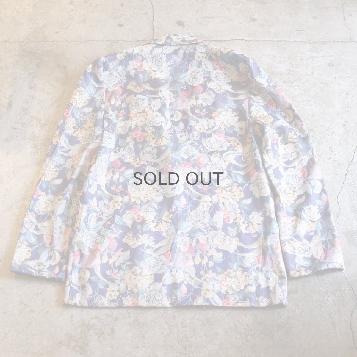 画像2: FLORAL PATTERN TAILORED JACKET / Ladies S / MADE IN USA (2)