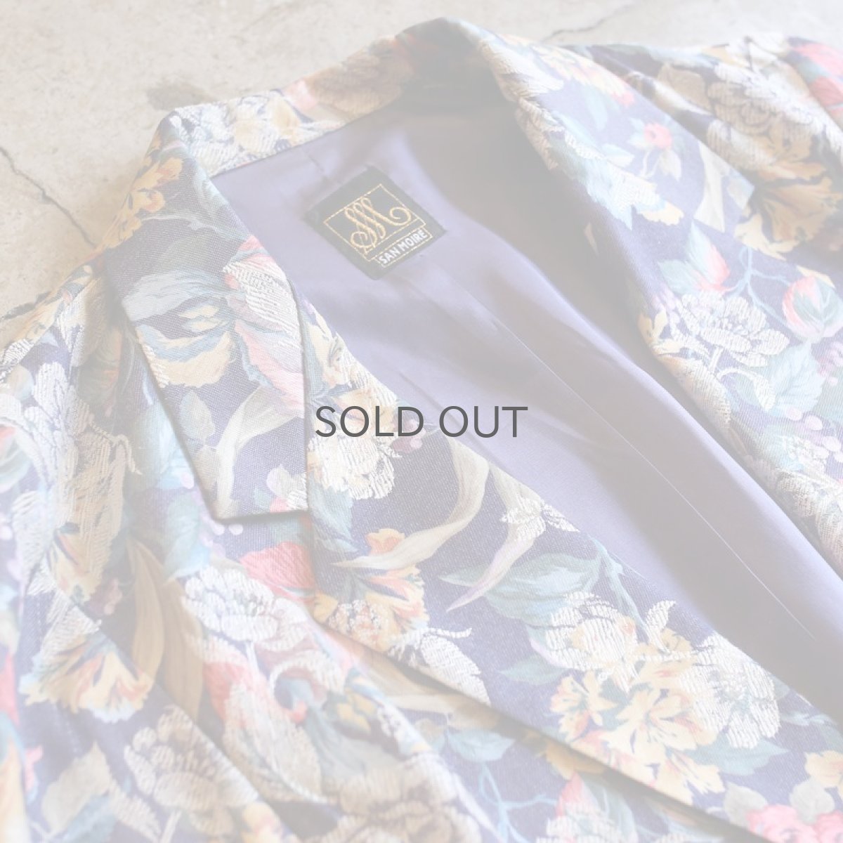 画像3: FLORAL PATTERN TAILORED JACKET / Ladies S / MADE IN USA (3)