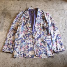 画像1: FLORAL PATTERN TAILORED JACKET / Ladies S / MADE IN USA (1)