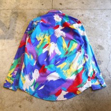 画像2: PAINT PATTERN DESIGN L/S SHIRT / Mens M / MADE IN USA (2)