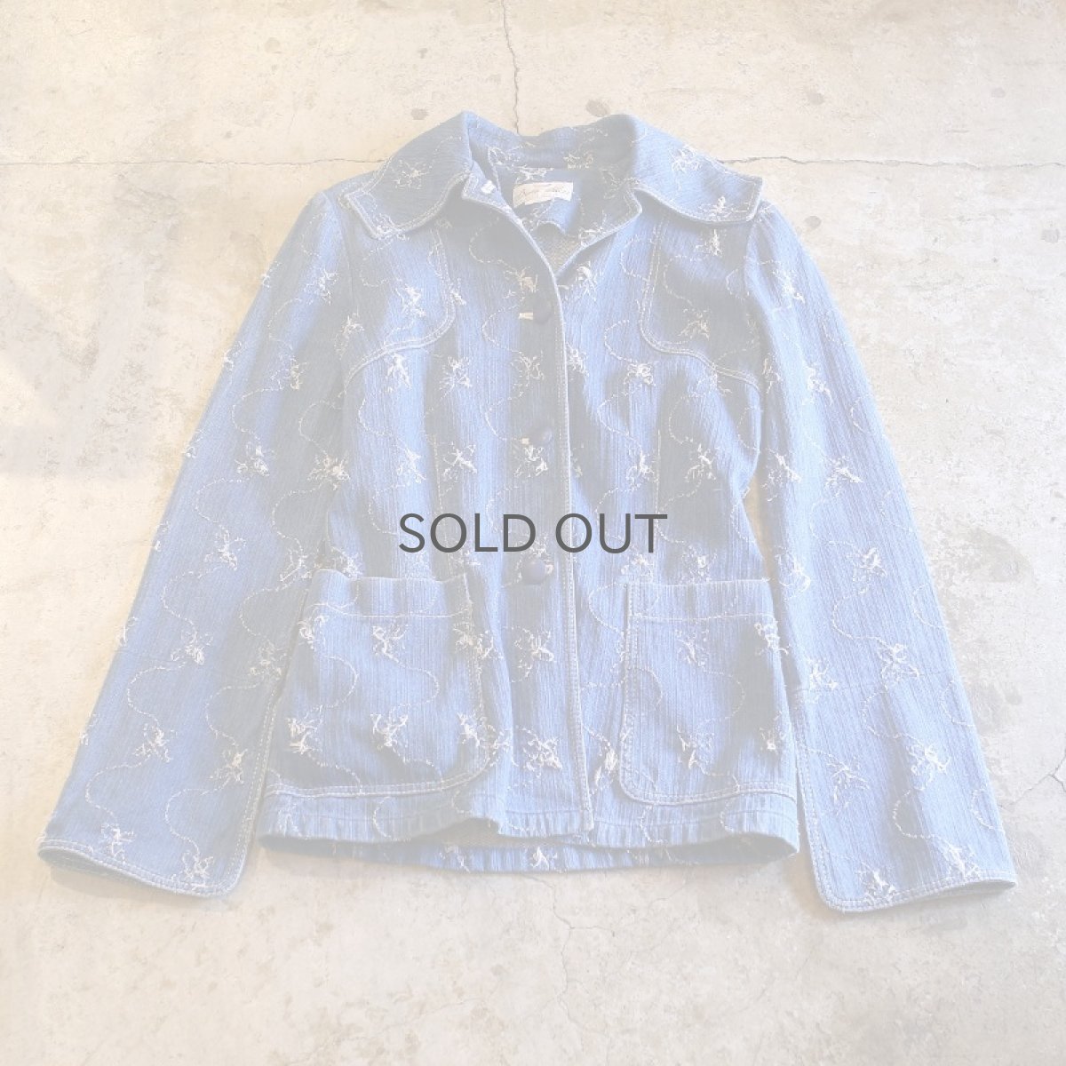 画像1: STITCH DESIGN DENIM JACKET / Ladies M (1)