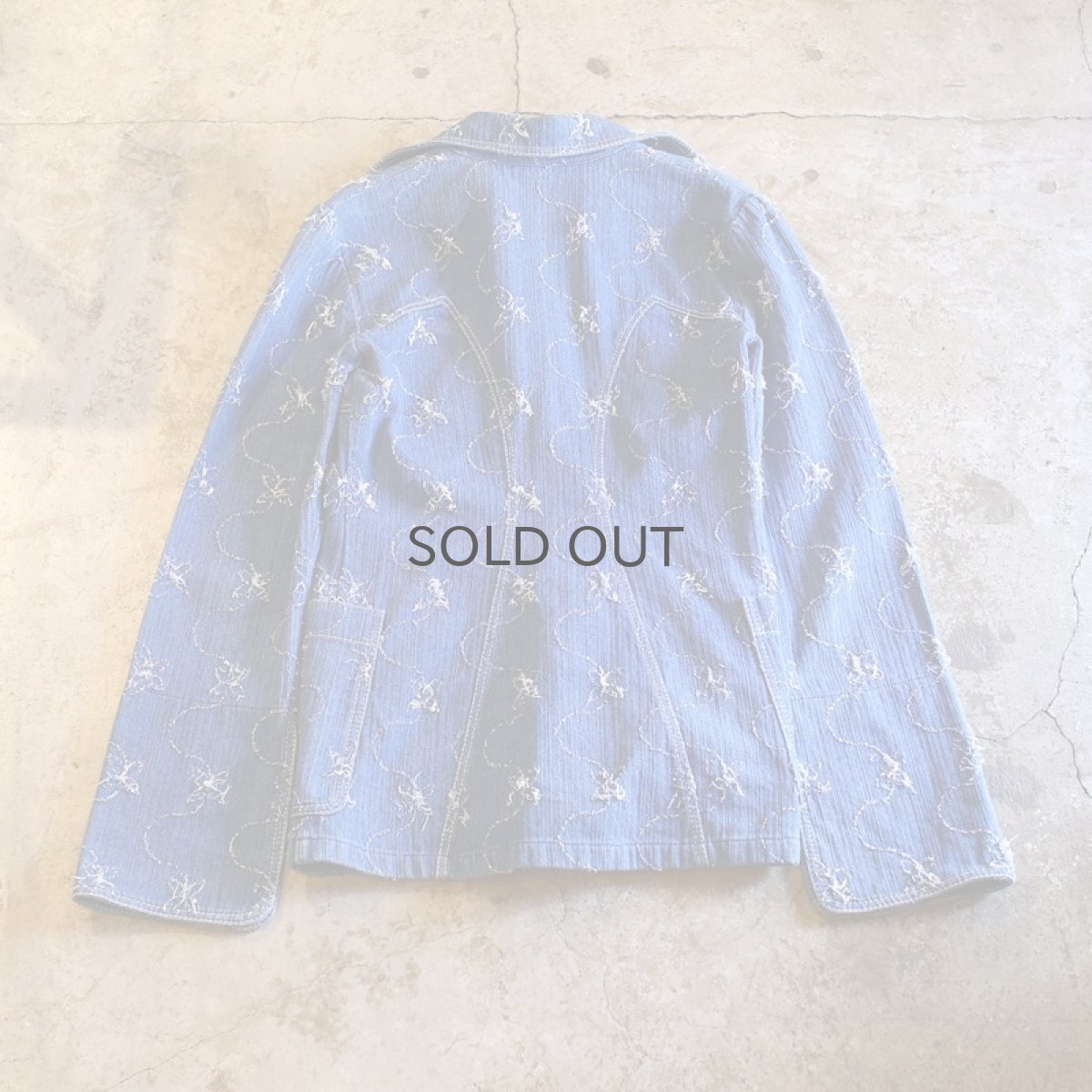 画像2: STITCH DESIGN DENIM JACKET / Ladies M (2)