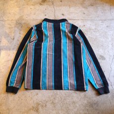 画像2: 【STUSSY】ROLAND STRIPE LS FULL ZIP / Mens M (2)