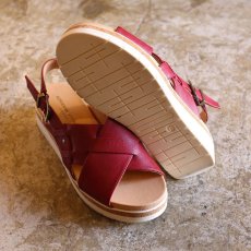 画像2: CROSS DESIGN HEEL STRAP SANDAL / 7.5 (2)