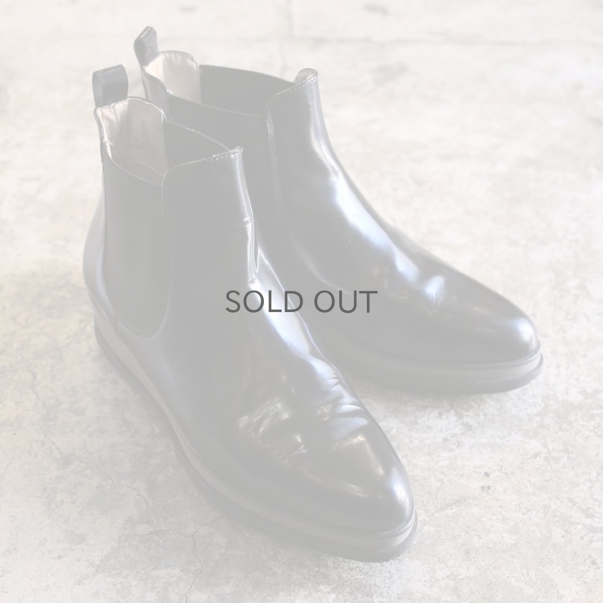 画像1: SIDE GORE DESIGN LEATHER BOOTS / 39 / MADE IN SPAIN (1)