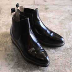 画像1: SIDE GORE DESIGN LEATHER BOOTS / 39 / MADE IN SPAIN (1)